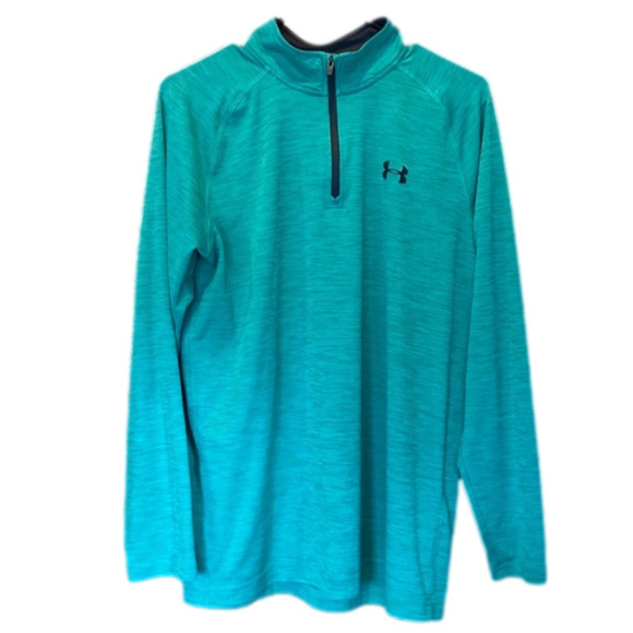 Under Armour Green Athletic Fit Quarter Zip Size Medium - Picture 1 of 6